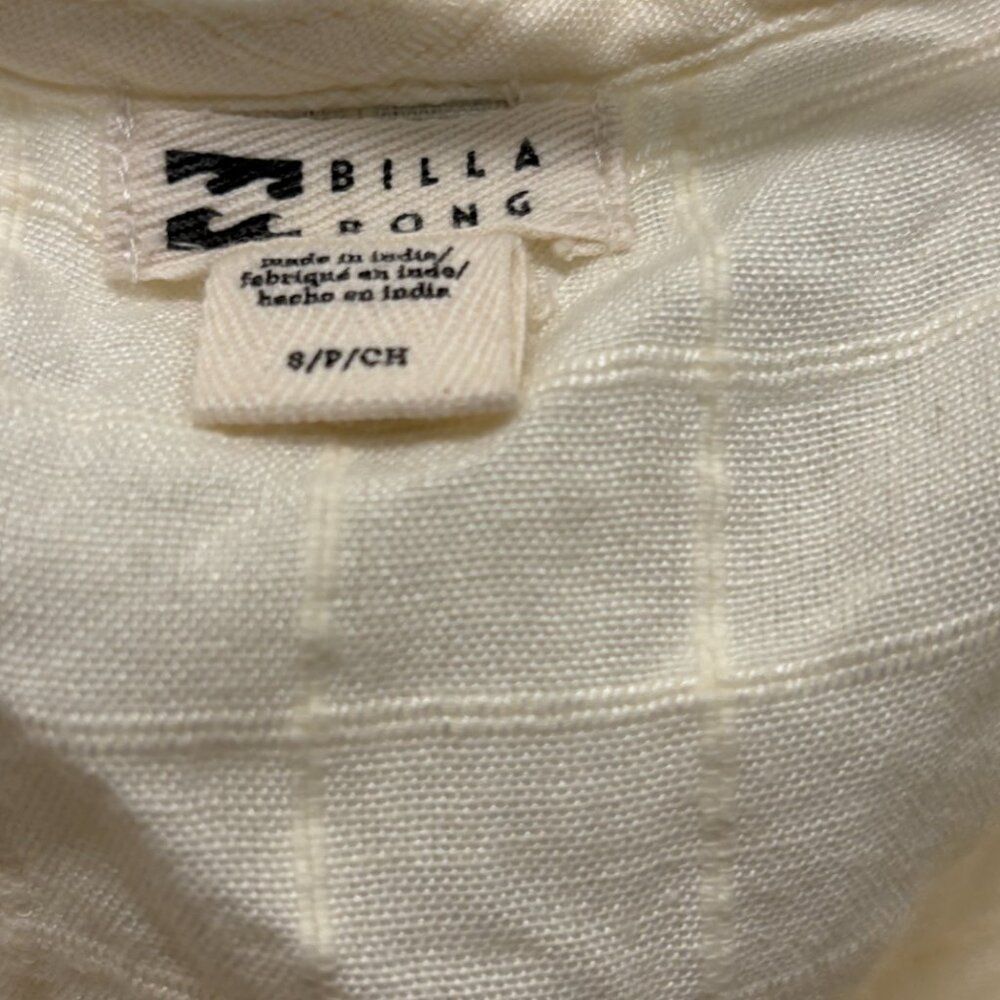 BillaBong Cream & White Dress Cottagecore/Prairie Style Size Small EUC - Picture 7 of 8